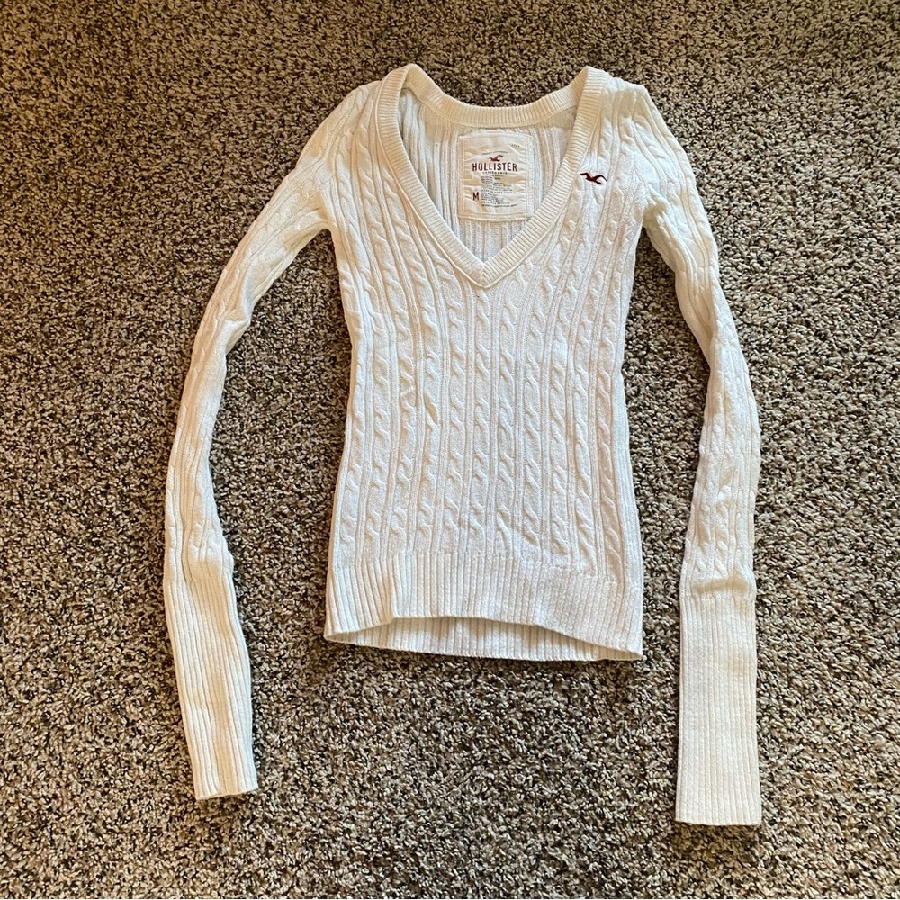 Hollister White Sweater y2k Bella Swan Babydoll twilight  Cream creme white